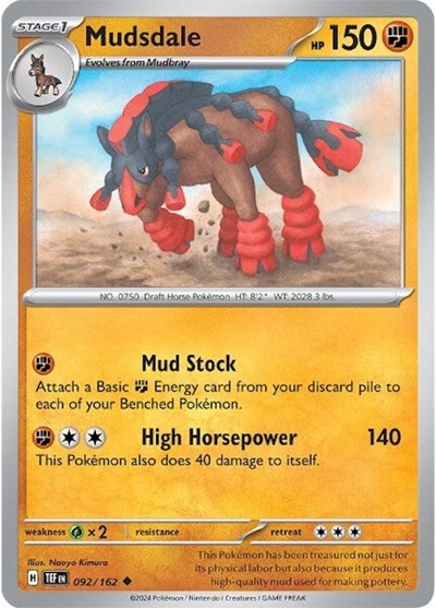 Scarlet & Violet Temporal Forces - 092/162 Mudsdale Uncommon