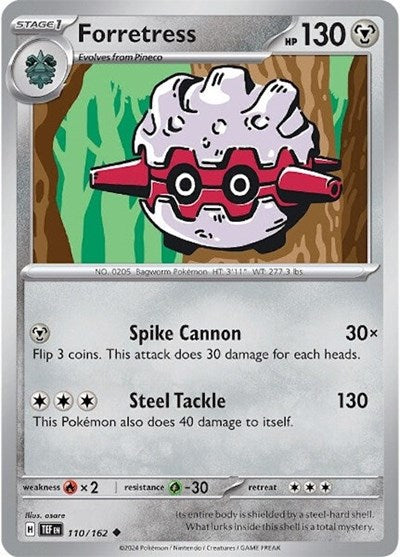 Scarlet & Violet Temporal Forces - 110/162 Forretress Uncommon