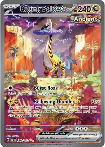 Scarlet & Violet Temporal Forces - 208/162 Raging Bolt ex Special Illustration Rare