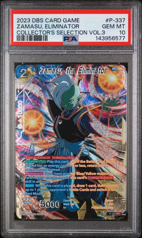 2023 Dragon Ball Super Card Game Collector'S Selection Vol.3 #P-337 Zamasu, Eliminator Collector'S Selection Vol.3 PSA 10
