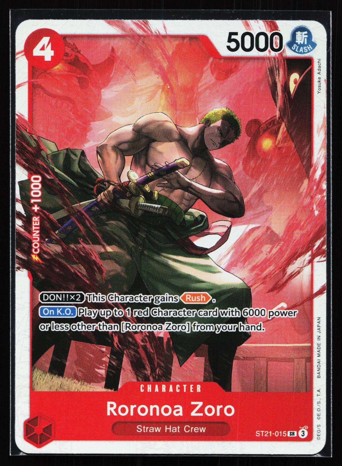 Learn Together Deck Set ST21-015 Roronoa Zoro (Luffy Deck) Super Rare