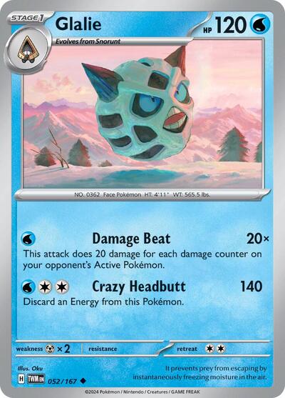 Scarlet & Violet Twilight Masquerade - 052/167 Glalie Uncommon