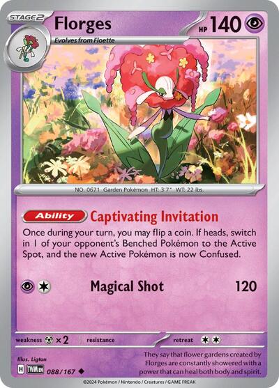 Scarlet & Violet Twilight Masquerade - 088/167 Florges Uncommon