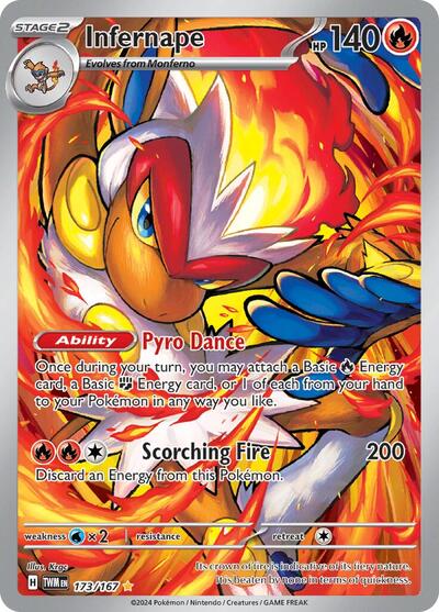 Scarlet & Violet Twilight Masquerade - 173/167 Infernape Illustration Rare