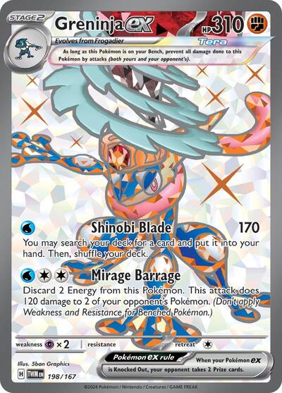 Scarlet & Violet Twilight Masquerade - 198/167 Greninja ex Ultra Rare