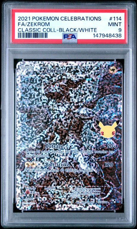 2021 Pokemon Celebrations Classic Collection #114 Fa/Zekrom Classic Coll-Black/White PSA 9