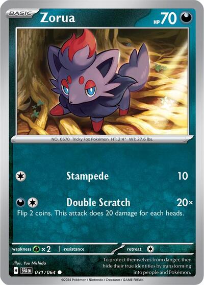 Scarlet & Violet Shrouded Fable - 031/064 Zorua Common