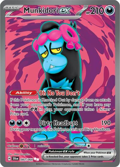 Scarlet & Violet Shrouded Fable - 083/064 Munkidori ex Ultra Rare