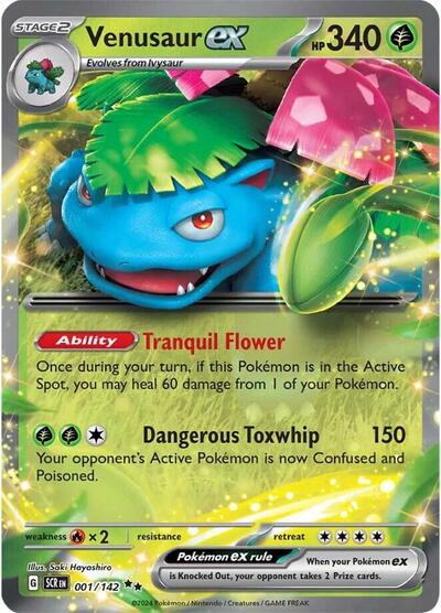 Scarlet & Violet Stellar Crown - 001/142 Venusaur ex Double Rare