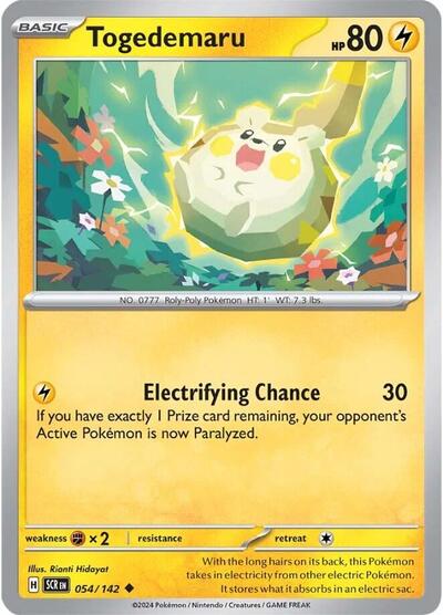 Scarlet & Violet Stellar Crown - 054/142 Togedemaru Uncommon