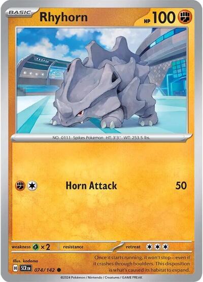 Scarlet & Violet Stellar Crown - 074/142 Rhyhorn Common