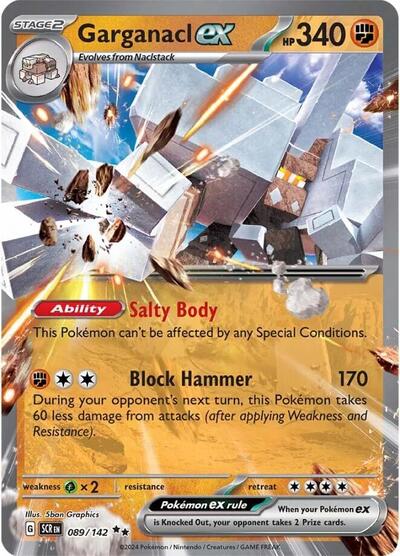Scarlet & Violet Stellar Crown - 089/142 Garganacl ex Double Rare