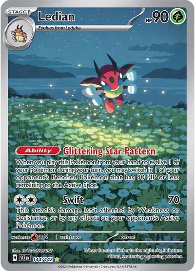 Scarlet & Violet Stellar Crown - 144/142 Ledian Illustration Rare