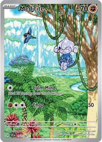 Scarlet & Violet Stellar Crown - 153/142 Meditite Illustration Rare