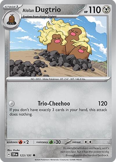 Scarlet & Violet Surging Sparks - 123/191 Alolan Dugtrio Uncommon