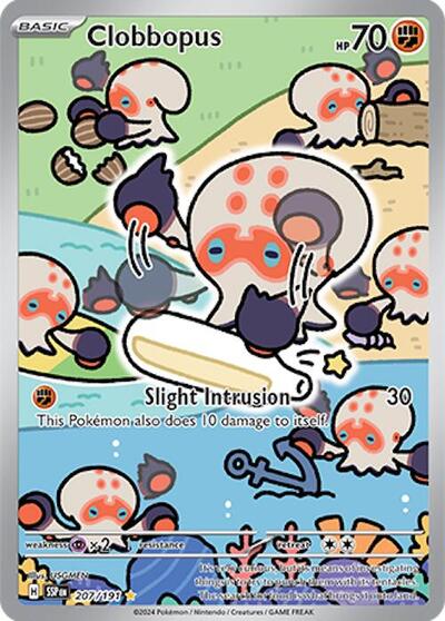 Scarlet & Violet Surging Sparks - 207/191 Clobbopus Illustration Rare