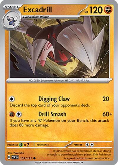 Scarlet & Violet Surging Sparks - 109/191 Excadrill Common