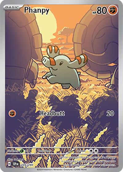 Scarlet & Violet Surging Sparks - 205/191 Phanpy Illustration Rare