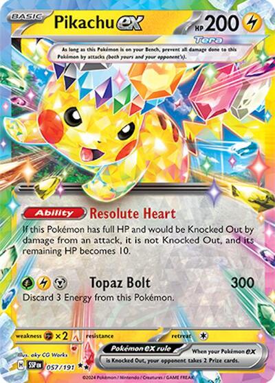 Scarlet & Violet Surging Sparks - 057/191 Pikachu ex Double Rare