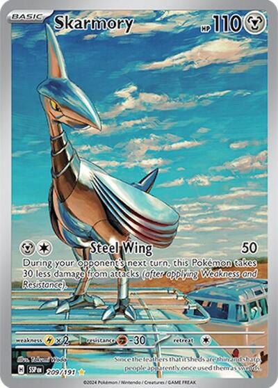 Scarlet & Violet Surging Sparks - 209/191 Skarmory Illustration Rare