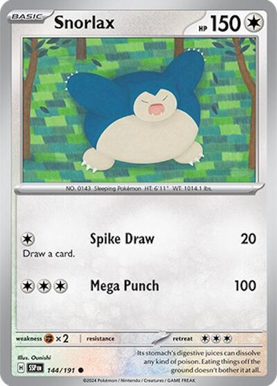 Scarlet & Violet Surging Sparks - 144/191 Snorlax Common