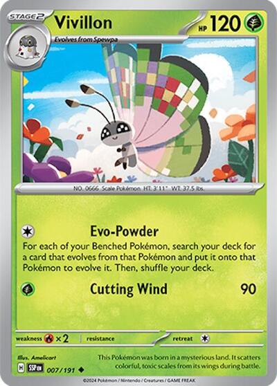 Scarlet & Violet Surging Sparks - 007/191 Vivillon Uncommon