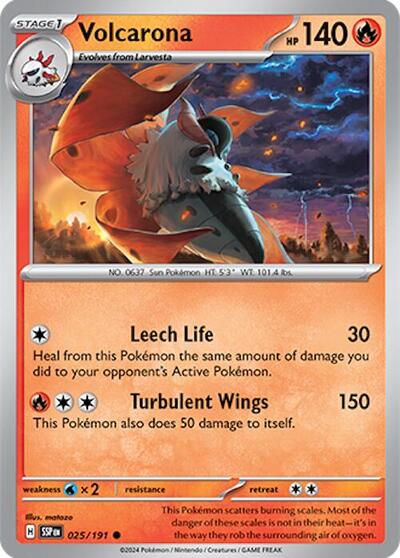 Scarlet & Violet Surging Sparks - 025/191 Volcarona Common