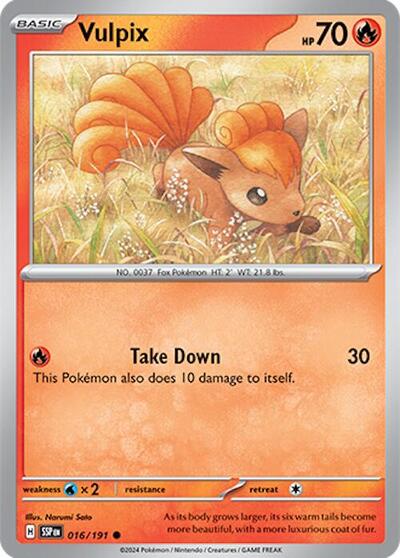 Scarlet & Violet Surging Sparks - 016/191 Vulpix Common