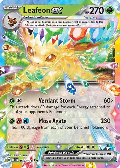 Scarlet & Violet Prismatic Evolutions - 006/131 Leafeon ex Double Rare