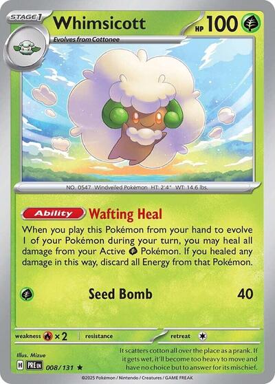 Scarlet & Violet Prismatic Evolutions - 008/131 Whimsicott Rare