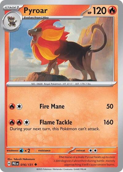 Scarlet & Violet Prismatic Evolutions - 016/131 Pyroar Uncommon