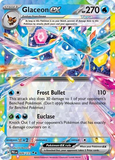 Scarlet & Violet Prismatic Evolutions - 026/131 Glaceon ex Double Rare