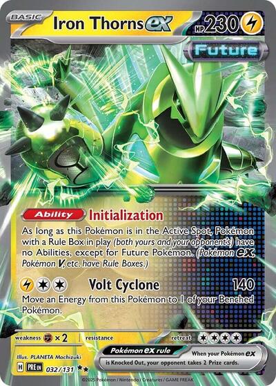 Scarlet & Violet Prismatic Evolutions - 032/131 Iron Thorns ex Double Rare