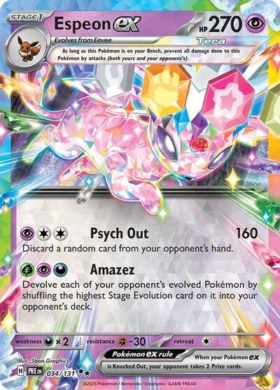 Scarlet & Violet Prismatic Evolutions - 034/131 Espeon ex Double Rare