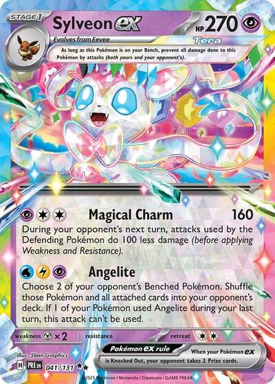 Scarlet & Violet Prismatic Evolutions - 041/131 Sylveon ex Double Rare