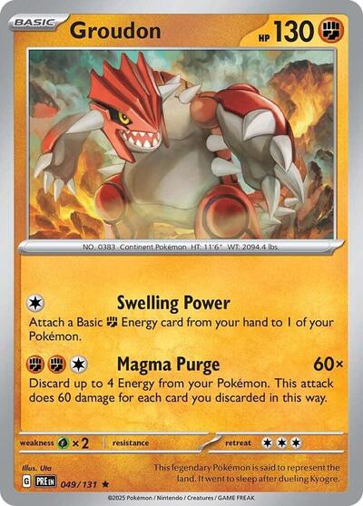 Scarlet & Violet Prismatic Evolutions - 049/131 Groudon Rare