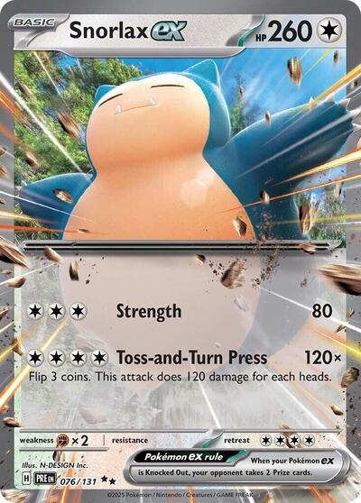 Scarlet & Violet Prismatic Evolutions - 076/131 Snorlax ex Double Rare