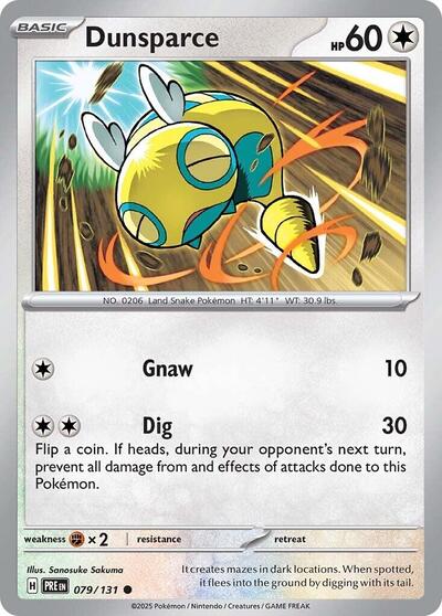 Scarlet & Violet Prismatic Evolutions - 079/131 Dunsparce Common