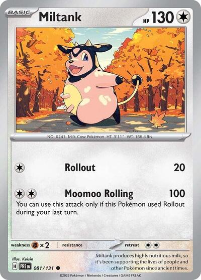 Scarlet & Violet Prismatic Evolutions - 081/131 Miltank Common