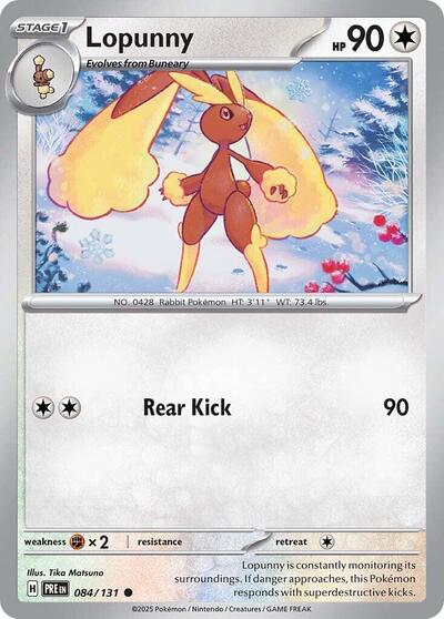 Scarlet & Violet Prismatic Evolutions - 084/131 Lopunny Common