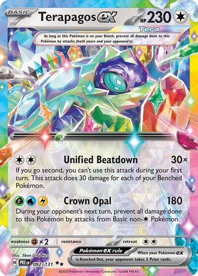 Scarlet & Violet Prismatic Evolutions - 092/131 Terapagos ex Double Rare