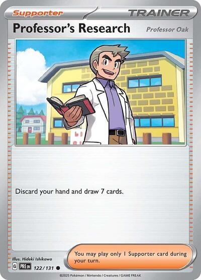 Scarlet & Violet Prismatic Evolutions - 122/131 Professor's Research [Professor Oak] Common