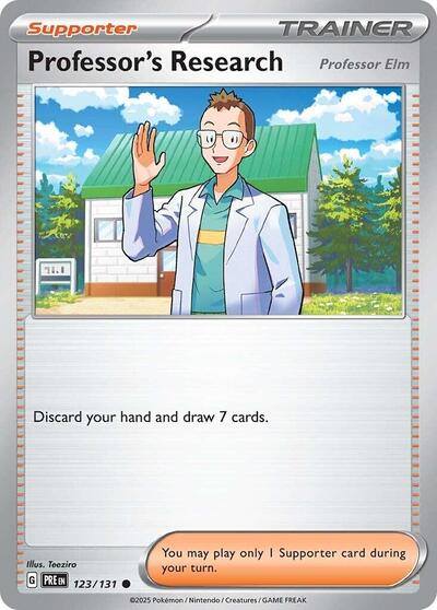 Scarlet & Violet Prismatic Evolutions - 123/131 Professor's Research [Professor Elm] Common