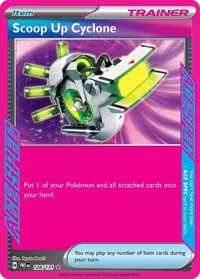 Scarlet & Violet Prismatic Evolutions - 128/131 Scoop Up Cyclone ACE SPEC Rare