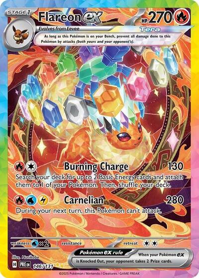 Scarlet & Violet Prismatic Evolutions - 146/131 Flareon ex Special Illustration Rare