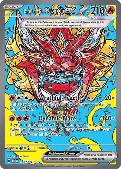 Scarlet & Violet Prismatic Evolutions - 148/131 Hearthflame Mask Ogerpon ex Special Illustration Rare