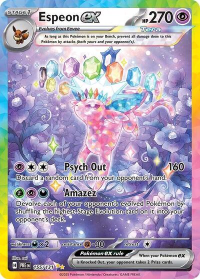 Scarlet & Violet Prismatic Evolutions - 155/131 Espeon ex Special Illustration Rare