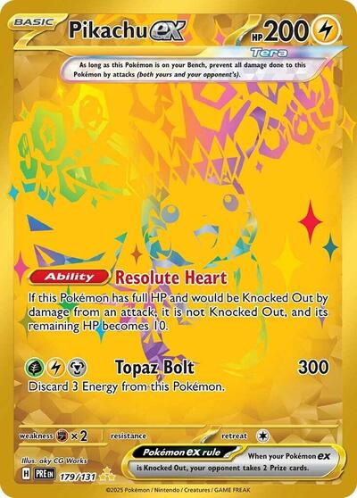 Scarlet & Violet Prismatic Evolutions - 179/131 Pikachu ex Hyper Rare