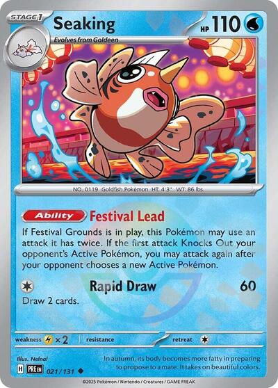 Scarlet & Violet Prismatic Evolutions - 021/131 Seaking (Poke Ball Pattern) Uncommon