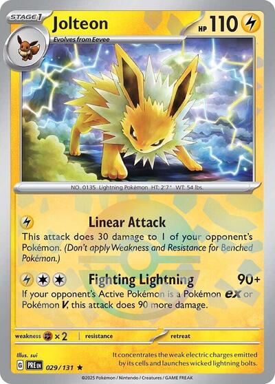 Scarlet & Violet Prismatic Evolutions - 029/131 Jolteon (Poke Ball Pattern) Rare